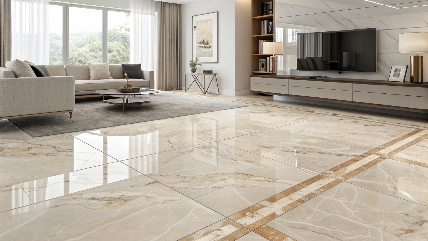 Керамическая плитка и керамогранит в интерьере офиса: функциональность и стиль