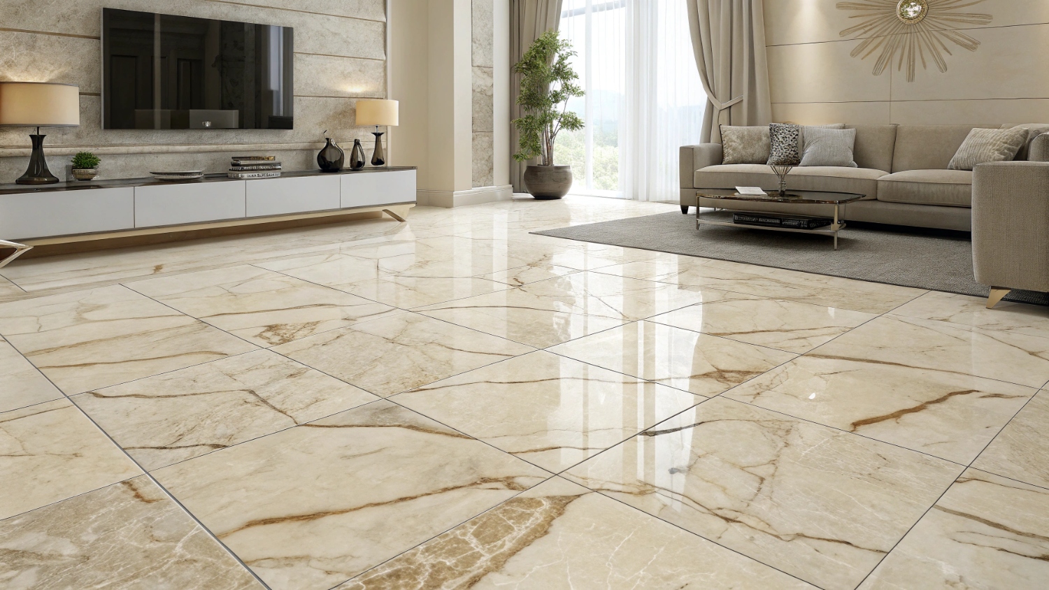 Керамическая плитка и керамогранит в интерьере офиса: функциональность и стиль